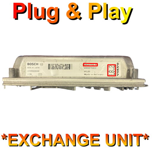 Volvo ECU Bosch 0281011078 | 30637733A | L8.2 | Plug+Play Exchange unit - Image 2