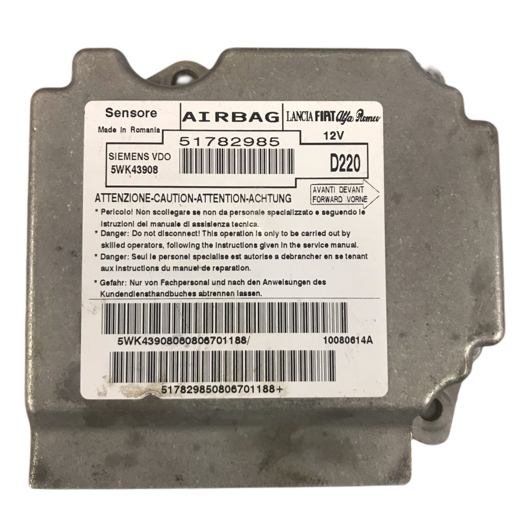 Fiat 500 Airbag ECU Siemens / Continental 5WK43908 51782985