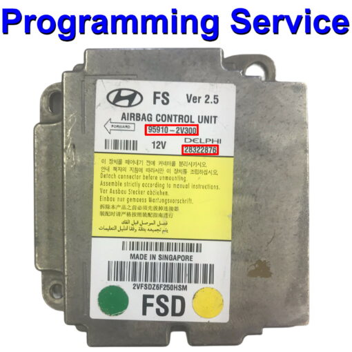 Hyundai Kia Airbag ECU Delphi 28322876 | 95910 2V300 - Programming / Reset / Repair Service