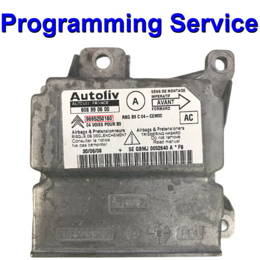 Citroen Berlingo - Peugeot Partner Airbag ECU 608990600 | 9665250180 | Programming / Reset / Repair Service