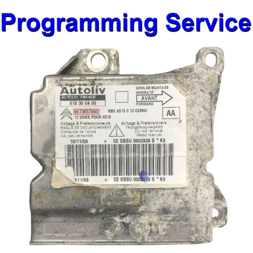 Citroen C3 Airbag ECU 618300400 | 9673657880 | Programming / Reset / Repair Service