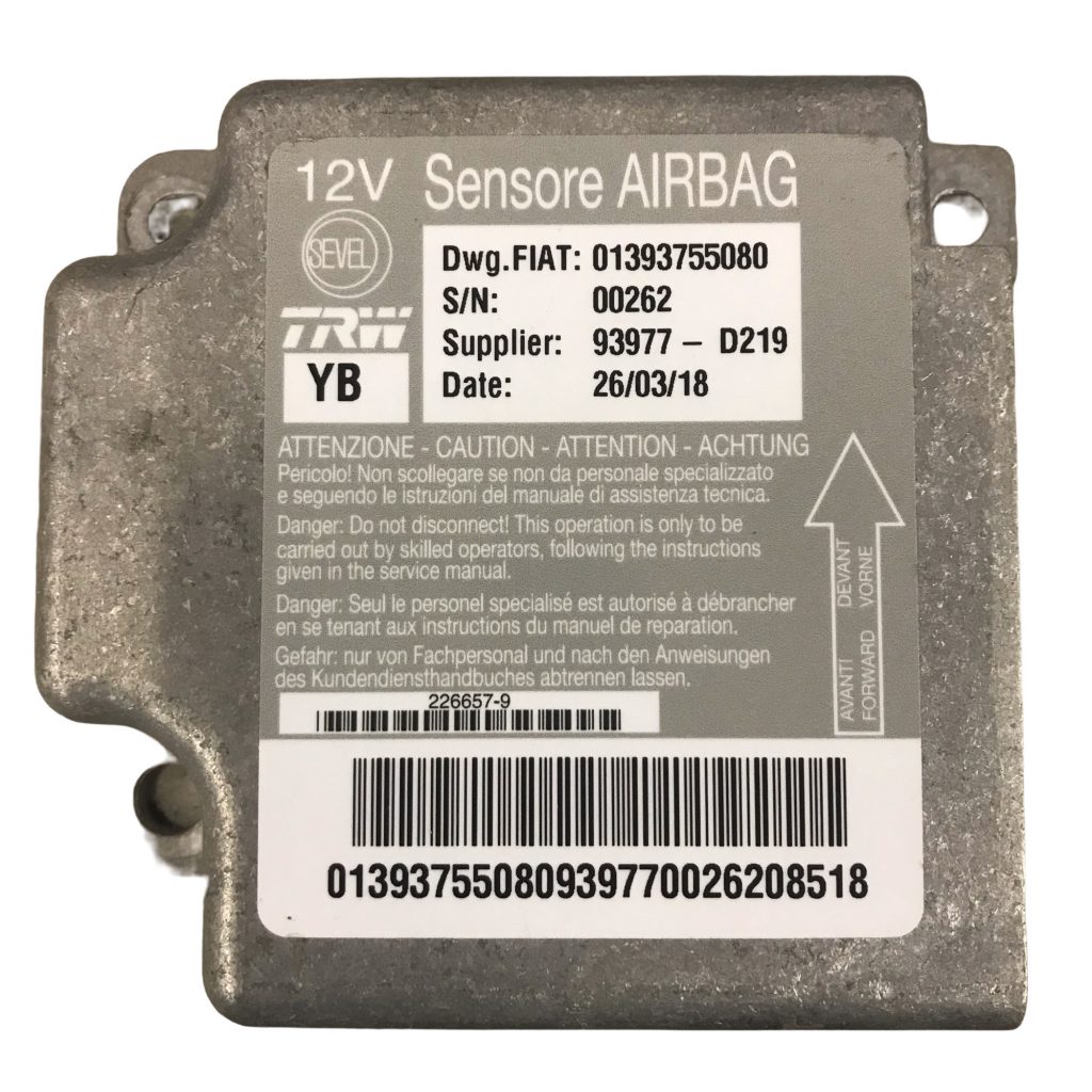 Fiat Ducato Peugeot Boxer Citroen Relay Airbag ECU 01393755080