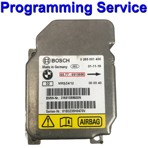 Mini Airbag ECU 65.77-6915886 | 0285001430 Programming / Reset / Repair Service