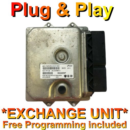 Fiat ECU 8F3.F1 / HW10P / 51918360 *Plug & Play* Exchange unit (Free Programming BY POST)