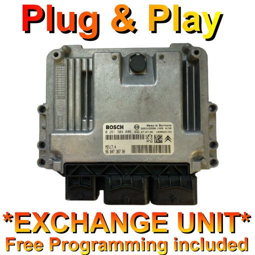 Peugeot Citroen ECU 0261S04008 | 9664738780 | MEV17.4 | *Plug & Play* Exchange unit (Free Programming BY POST)