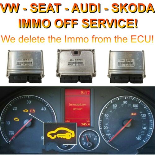 VW Skoda SEAT Bosch ME7.xx ECU Immobiliser bypass / delete 'Immo off' service