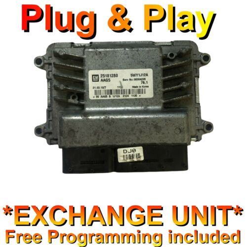 CHEVROLET Cruze ECU 25181280 / 5WY1J12A / AAG5  *Plug & Play* (Free Programming