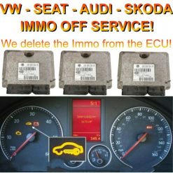 VW Skoda SEAT IAW4MV - IAW4LV ECU Immobiliser bypass / delete 'Immo off' service