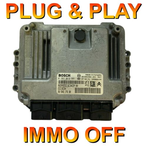 Peugeot Citroen ECU 0281012981 / 9664617680 / EDC16C34  *Plug & Play* Immo off