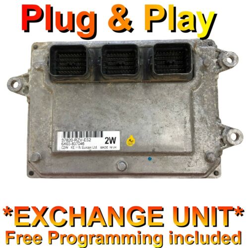 Honda CR-V ECU 37820-RZV-E52 / 6X03-837046 / 2W  *Plug & Play* (Free Programmin