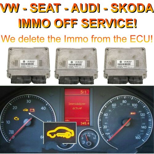 VW Skoda SEAT Simos 3PA/B/C/G 7/ 9.1 ECU Immo bypass delete 'Immo off' service