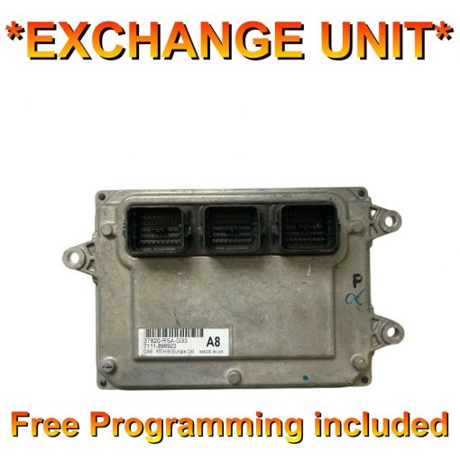 Honda ECU 37820-RSA-G33 | 7111-898923 | A8 | *Plug & Play* Exchange unit (Free Programming BY POST)