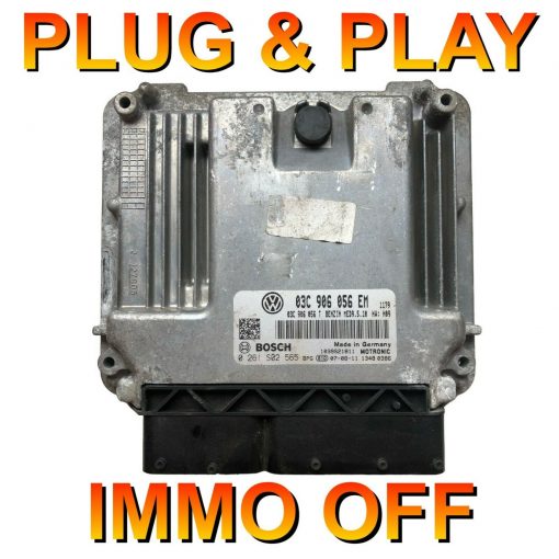 VW GOLF ECU 03C906056EM | 0261S02565 | *Plug & Play* Immo off 'Free running'
