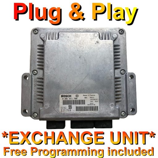 Peugeot 307 2.0 HDi ECU 0281011780 | 9657157080 | 55 | EDC15C2 | *Plug & Play* Exchange unit (Free Programming BY POST)