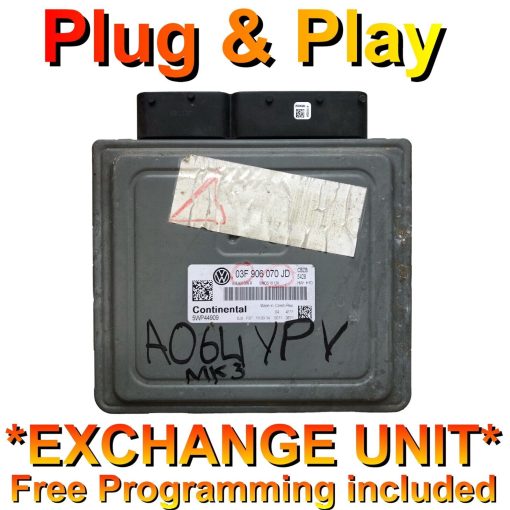 VW Golf ECU Continental 03F907309R | 5WP44810 | SIMOS10.12A | *Plug & Play* Free programming - BY POST! - Exchange unit