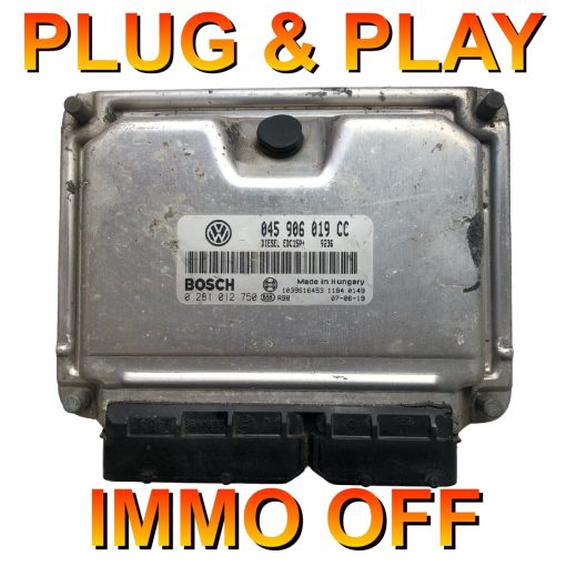 VW Golf ECU 0281012750 | 045906019CC | EDC15P | *Plug & Play* Immo off 'Free running'