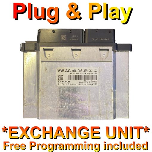 VW Skoda Seat ECU 04C907309AG | 0261S13691 | MED17.5.21 | *Plug & Play* (Free Programming BY POST) - Exchange unit