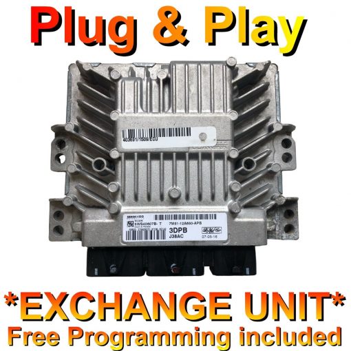 Ford Fusion ECU 5WS40607B-T | 7M51-12A650-APB | 3DPB | SID206 | *Plug & Play* Exchange unit (Free Programming BY POST)