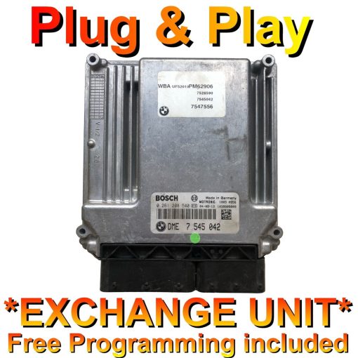 BMW E87 E90 E91 ECU 0261208540 | DME7545042 | *Plug & Play* Exchange unit (Free Programming BY POST)
