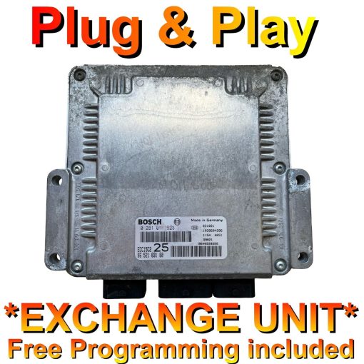 Peugeot Citroen ECU 0281011523 | 9652183180 | 25 | EDC15C2 | *Plug & Play* Exchange unit (Free Programming BY POST)