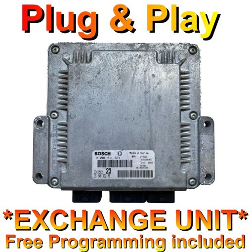 Peugeot Citroen ECU 0281011521 | 9654693280 | 23 | EDC15C2 | *Plug & Play* Exchange unit (Free Programming BY POST)
