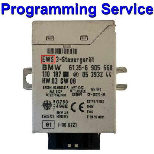 BMW EWS3 / Immobilizer Control Module Unit | Key supply / Programming Service