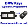 BMW CAS 4 unit / Immobilizer Control Module Unit | Key supply / Programming Service - Key transponder only (First Key transponder supplied)