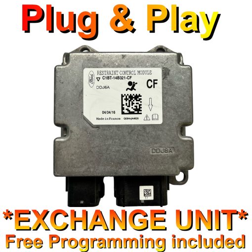 Ford Fiesta MK7 Airbag ECU C1BT-14B321-CF | *Plug & Play* Exchange unit (Free Programming)
