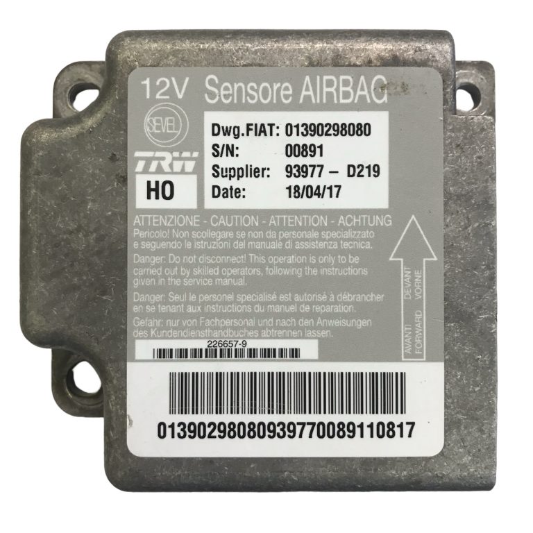 Fiat Ducato Peugeot Boxer Citroen Relay Airbag ECU 01390298080