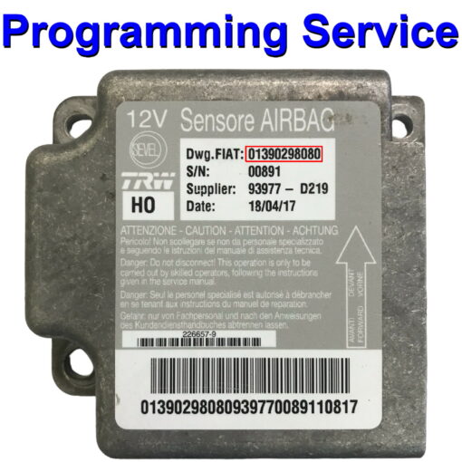 Fiat Ducato | Peugeot Boxer | Citroen Relay Airbag ECU 01390298080 | Programming / Reset / Repair Service