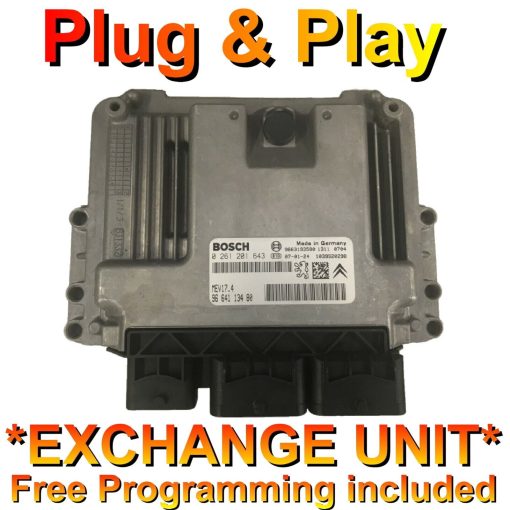 Peugeot / Citroen ECU Bosch 0261201643 | 9664113480 | MEV17.4| *Plug & Play* Exchange unit (Free Programming BY POST)
