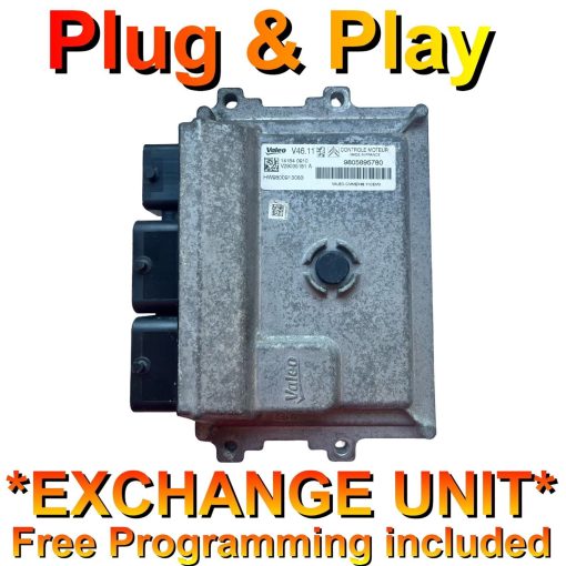 Peugeot ECU 9805895780 | HW9800913080 | V46.11 | *Plug & Play* Exchange unit (Free Programming BY POST) - Unit supplied + Cloning service (Exchange unit)