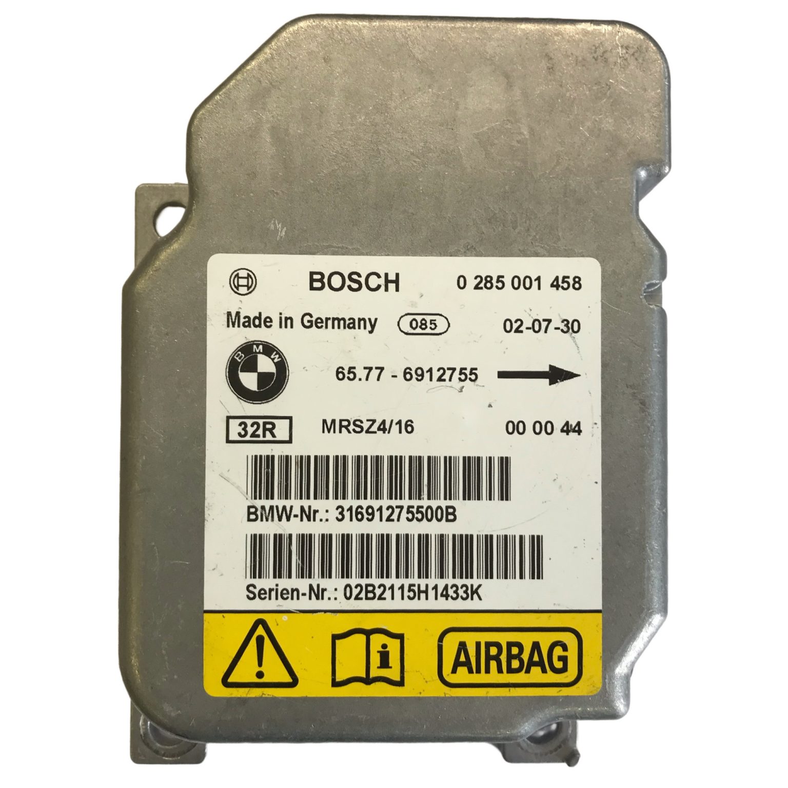 BMW Airbag ECU 65.776912755 0285001458 Programming / Reset / Repair