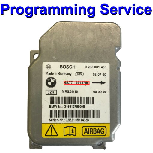 BMW Airbag ECU 65.77-6912755 | 0285001458 Programming / Reset / Repair Service
