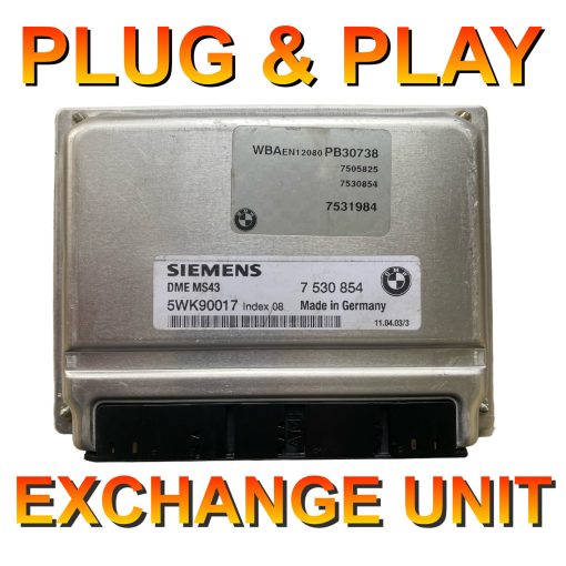BMW ECU Siemens 5WK90017 | DME MS43 | 7530856 | *Plug & Play* Exchange unit