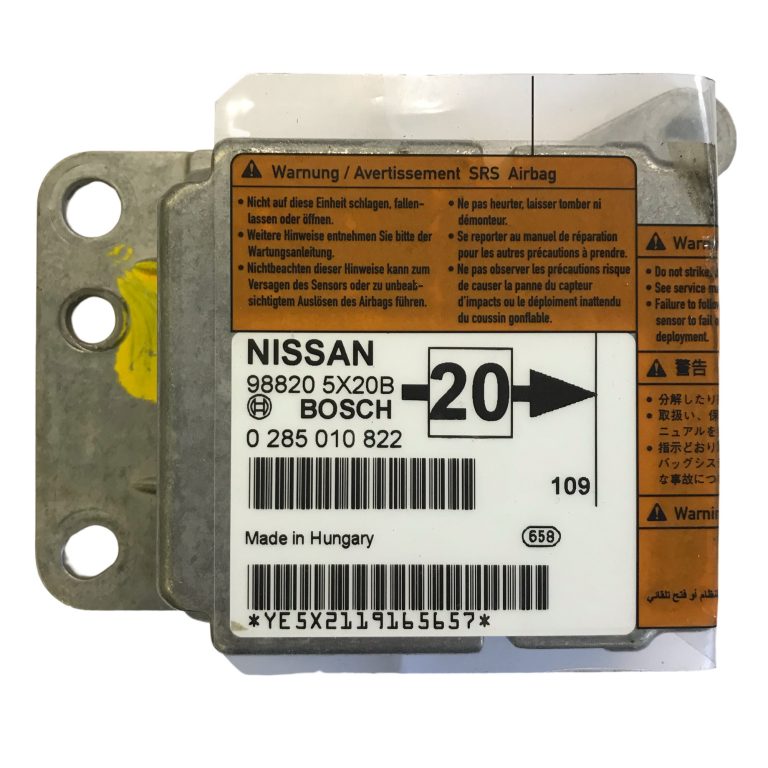 Nissan Navara Airbag ECU Bosch 0285010822 988205X20B Programming / Reset / Repair Service