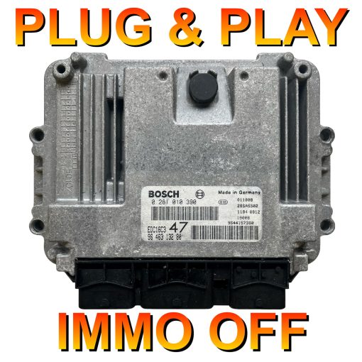 Peugeot Citroen ECU Bosch 0281010390 | 9646313280 | 47 | EDC16C3 | *Plug & Play* IMMO OFF!