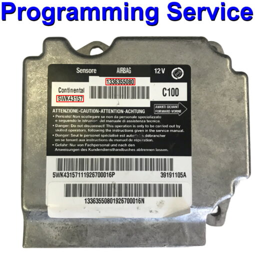 Peugeot Fiat Citroen Boxer Ducato Relay Airbag ECU 5WK43157 | 1336355080 - Programming / Reset / Repair Service