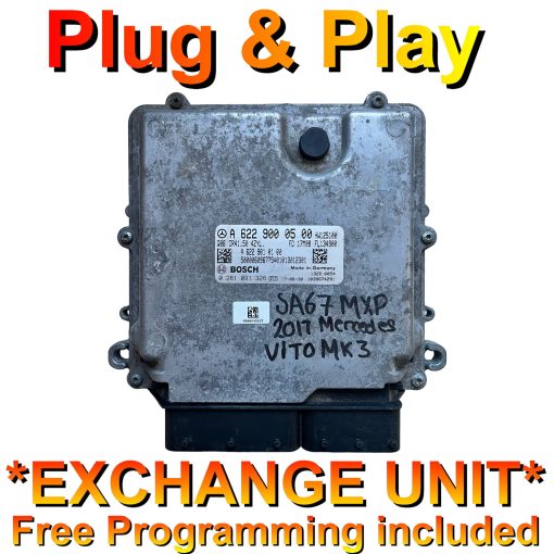 Mercedes Vito B90 ECU Bosch 0281031326 | A6229000500 | CR41.50 | HW125100 | *Plug & Play* Exchange unit (Free Programming BY POST)