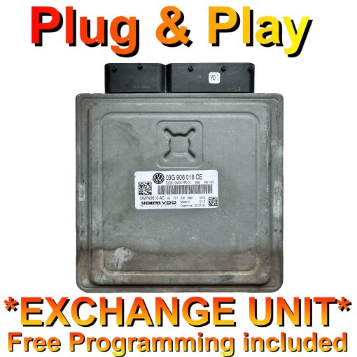 VW Audi Seat Skoda ECU Siemens 5WP45610AC | 03G906018CE | SIMOS PPD1.5 | *Plug & Play* Free programming - BY POST! - Exchange unit