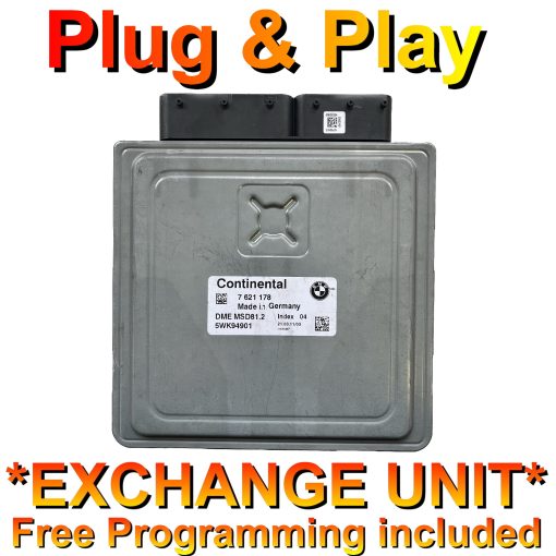 BMW ECU Siemens 5WK94901 | MSD81.2 | 7621178 | *Plug & Play* Exchange unit