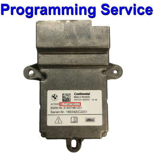 BMW Airbag ECU 65.77-9474810 | A3C00182800 Programming / Reset / Repair Service