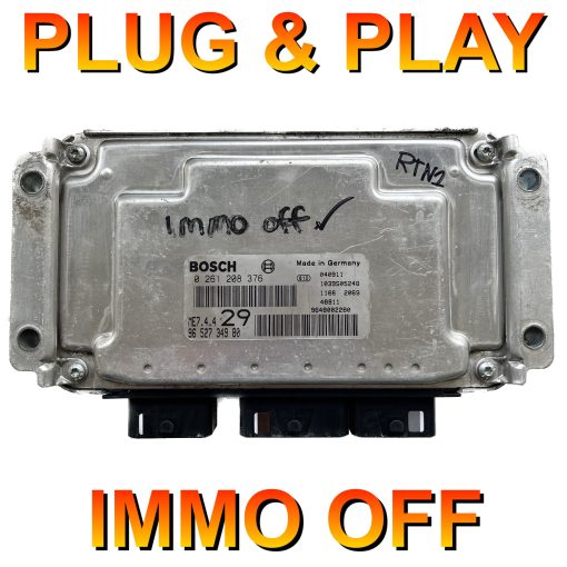 Peugeot 206 / 307 etc / Citroen (Various models) ECU Bosch 0261208376 | 9652734980 | 29 | ME7.4.4 | *Plug & Play* IMMO OFF!