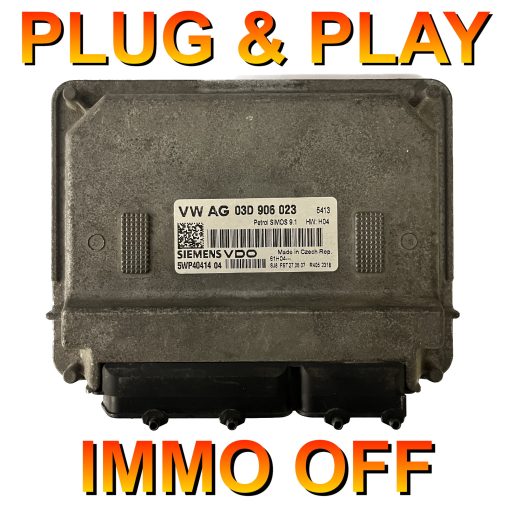 VW Audi Seat Skoda ECU 03D906023 | 5WP40414 | SIMOS9.1 | *Plug & Play* Immo off 'Free running'