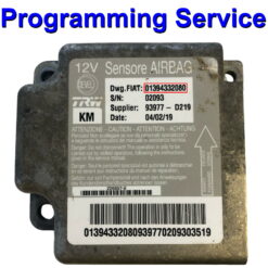 Fiat Ducato | Peugeot Boxer | Citroen Relay Airbag ECU 01394332080 | Programming / Reset / Repair Service