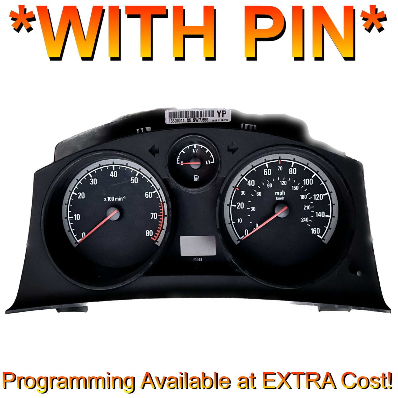 Vauxhall Opel Astra H Instrument Cluster / Clocks 13309014 YP *WITH PIN* Programming