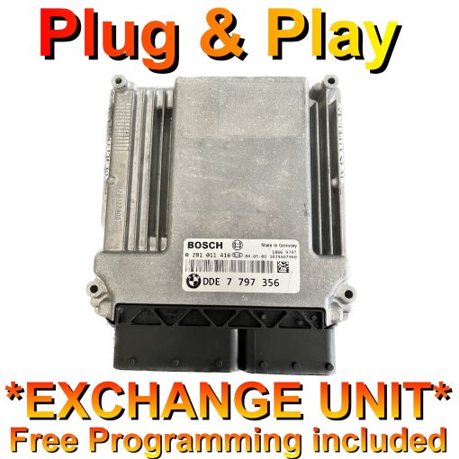 BMW ECU Bosch 0281011416 | DDE7797356 | EDC16C35 | *Plug & Play* Exchange unit (Free Programming BY POST)