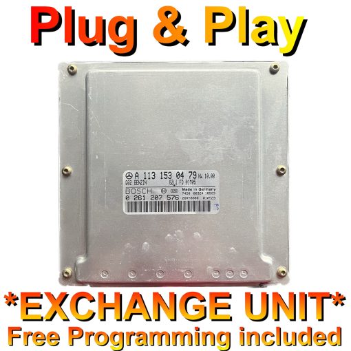 Mercedes ECU Bosch 0261207576 | A1131530479 | HW10.00 | ME2.8 | *Plug & Play* Exchange unit (Free Programming BY POST)