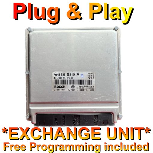 Mercedes Vaneo ECU Bosch 0281011149 | A6681530679 | CR1.2 | *Plug & Play* Exchange unit (Free Programming BY POST)