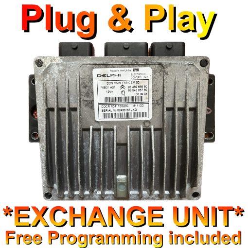 Peugeot Citroen ECU 9648966680 | R0411C023C | DDCR | *Plug & Play* Exchange unit (Free Programming – BY POST!)